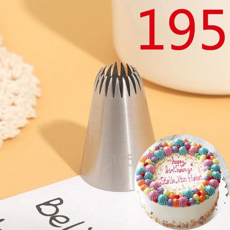 

BCMJHWT #195 Cake Decorating Pastry Piping Nozzle Icing Tips Bakeware Kitchen Cookies Tools Stainless Steel