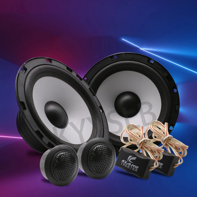KYYSLB 6.5 Inch Car Set of Modification Upgrade Speakers 2-Way Car Modified Audio Sound LoudSpeakers Driver Unit