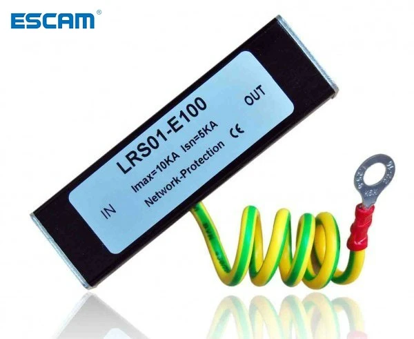

Защита от перенапряжения ESCAM RJ45, устройство защиты, грозоотвод, SPD для сети Ethernet 100 м