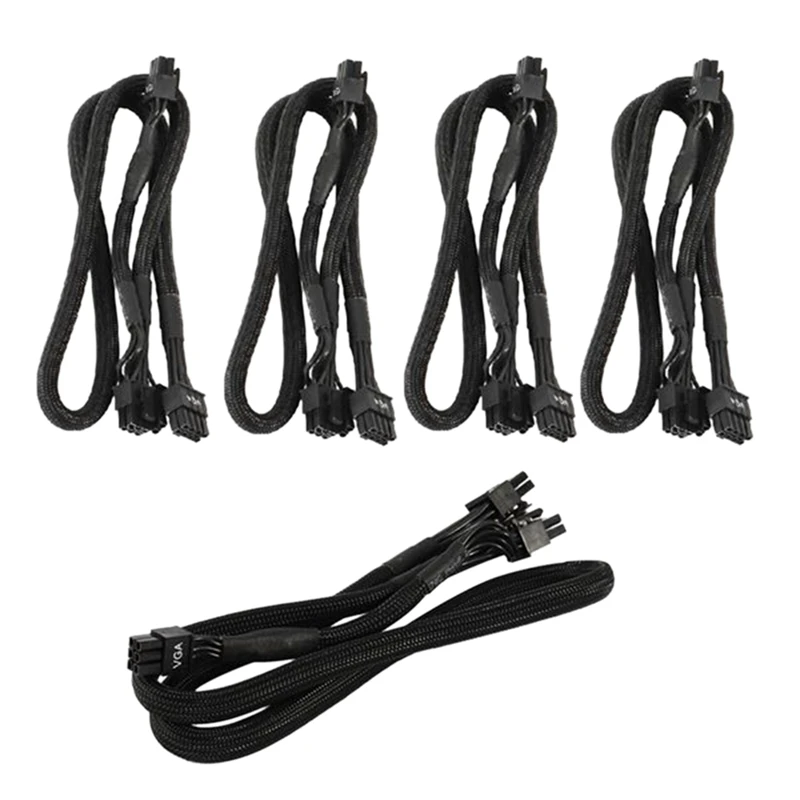 

ABHU 5Pcs 8 PIN To One 8 Pin One 6 PIN PCIE VGA Power Supply Cable For EVGA Supernova G2 G3 G5 P2 T2 GS G+ 650 750 1000 850