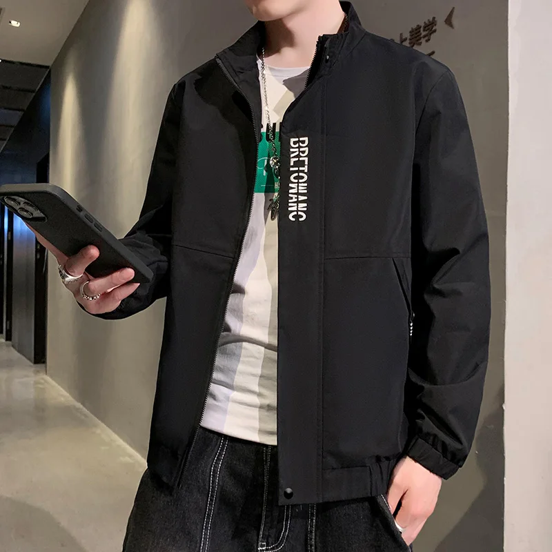 Корейские ветрозащитные мужские куртки осенняя повседневная мужская верхняя