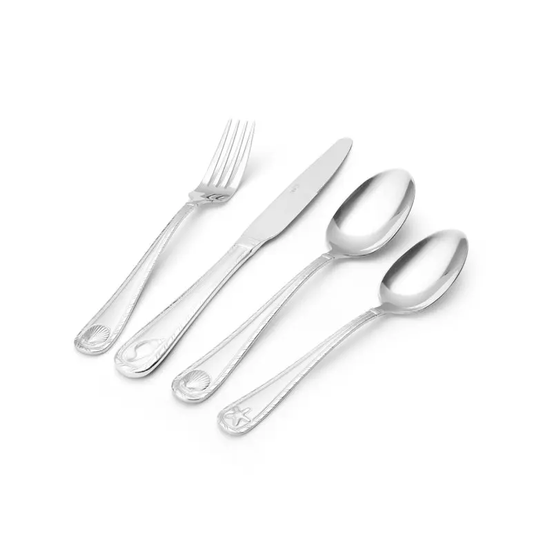 

Living Antigua 16-piece Stainless Steel Flatware Set, Service for 4 Professional Home Kitchenware Cookware