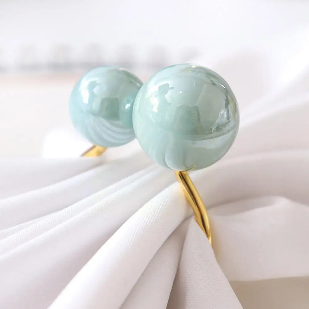 

1PCS Pearls Napkin Rings,Wedding Serviettenring,U-Shaped Highlighted Napkin Holders For Dining Room Family Dinner Table 1.5 E9F8