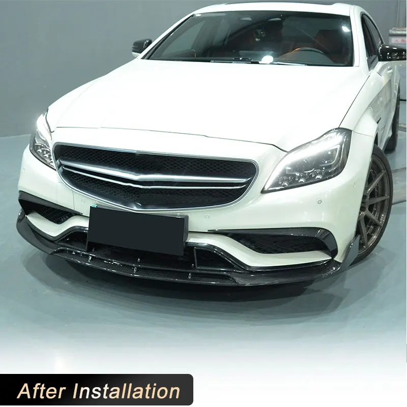 Передний бампер из углеродного волокна для Mercedes Benz CLS Class W218 CLS63 AMG S Sedan 4-дверный