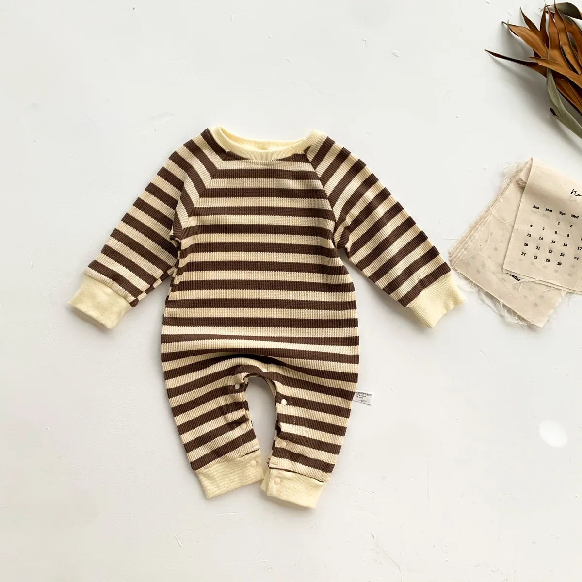 

Newborn Baby Girls Boys Clothes Spring Stripe Soft Cotton Romper Baby Long Sleeve Outfit Infant Baby Boy One Piece Outwear 0-2Y