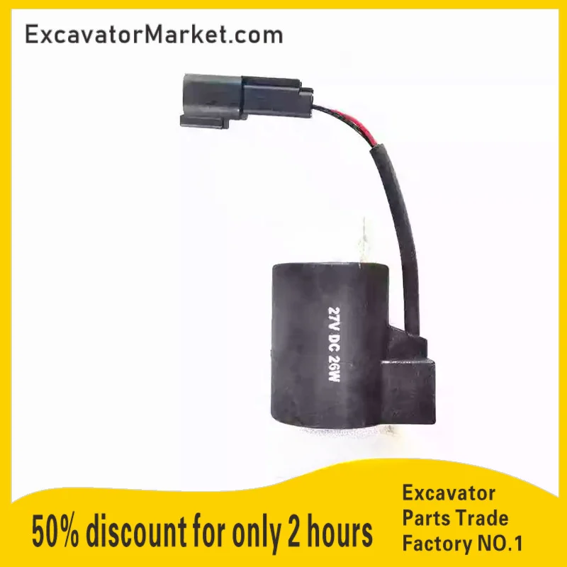 Детали экскаватора СОЛЕНОИДНЫЙ КЛАПАН В СБОРЕ КАТУШКИ XKAL-01007 CAP024L+DT ДЛЯ R140W7 R170W7