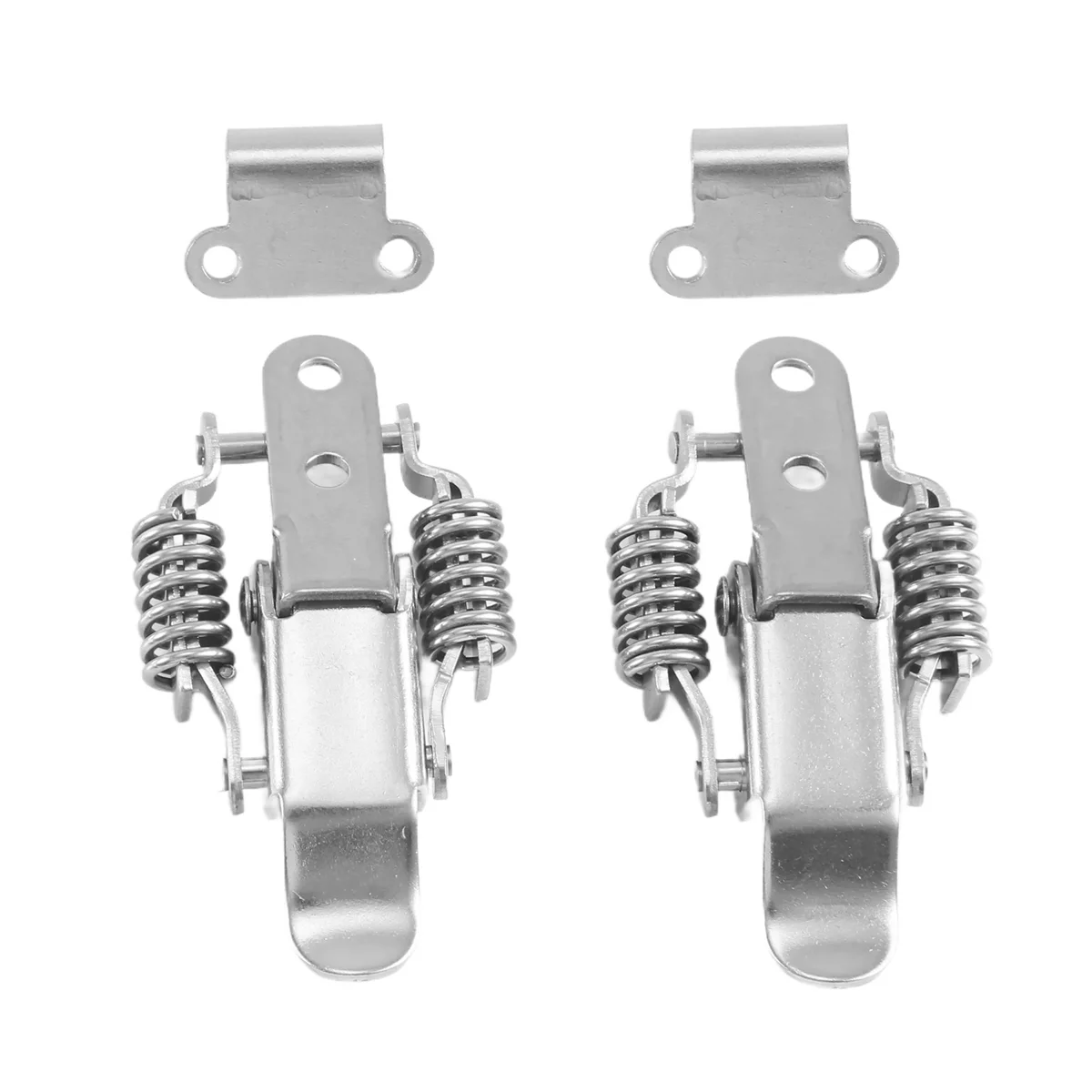 2x ящик для инструментов сжатие пружинный переключатель защелка зажим серебряный