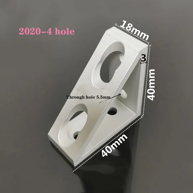 

2 шт. алюминиевый треугольный кронштейн 90 градусов для алюминиевого профиля