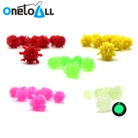 onetoall 30 pcs 1cm 0 5g corn soft worm bait floating fishing lure silicone ball grass carp bass artificial swimbait glow tackle