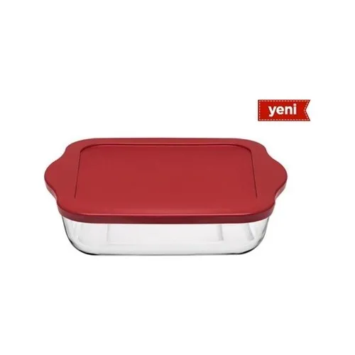 Квадратная коробка для хранения Pasabahce Pyrex Red Cap | Дом и сад