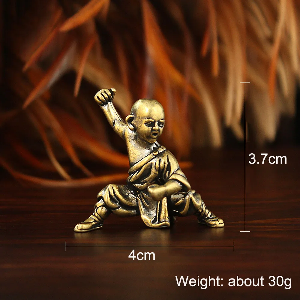 Миниатюрные фигурки маленьких монахов кунг-фу из меди