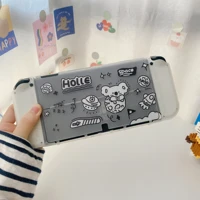 space moon koala clear cartoon handheld game console gamepad switch oled protective case for nintendo switch oled cover