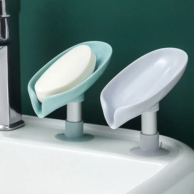 

2pcs Soap Box Creative Draining Soap Storage Rack Punch Free Suction Cup Personalized Cute Household Shelf Bathroom Artifact