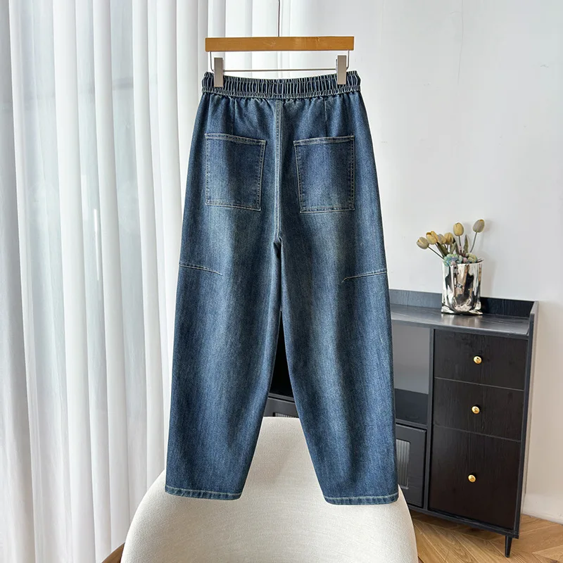 Очень большие джинсы больших размеров весом 50 00 кг. Женские весенне-осенние