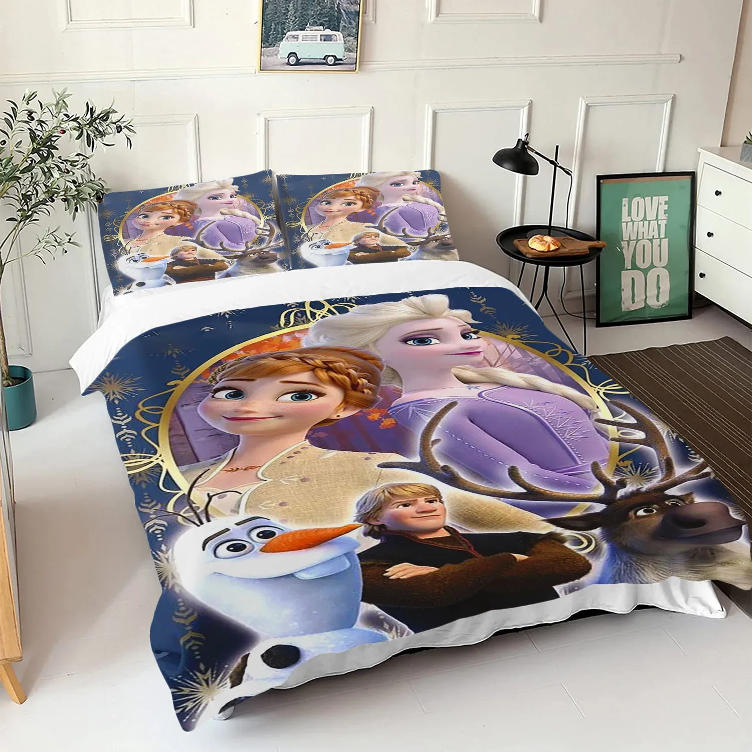 Пододеяльник с принтом Холодное сердце постельное белье наволочкой класс А