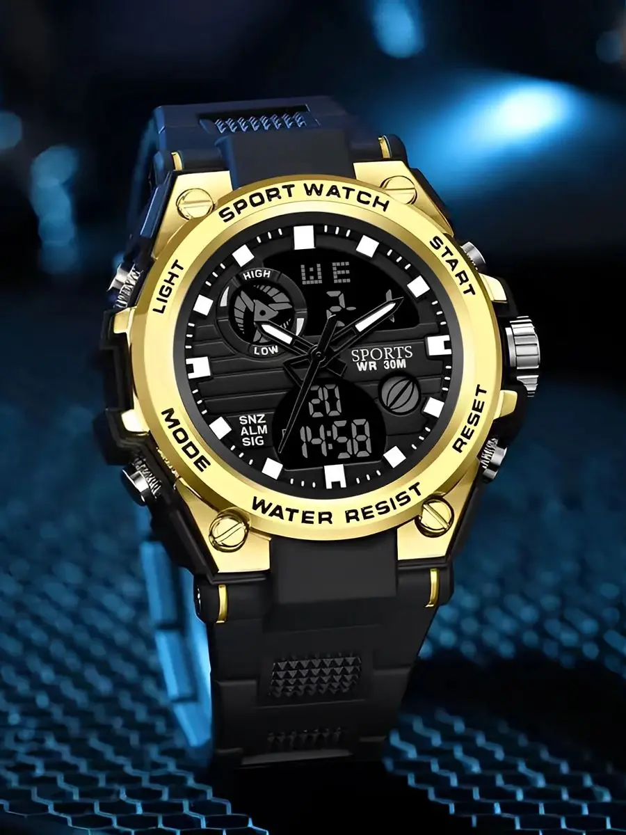 Красивые мужские часы MSTIANQ электронные спортивные многофункциональные для