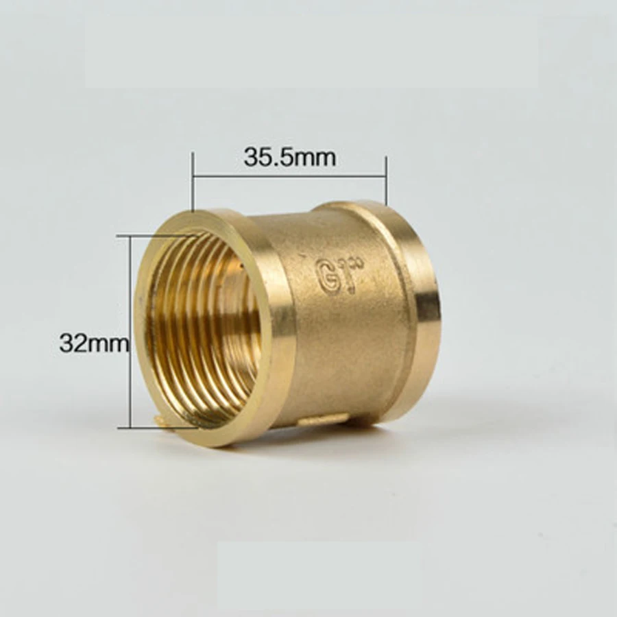 

DN25 G 1" BSP Female Coupling Brass Pipe Fitting Connector Plumbing Adapter Length 35.5mm