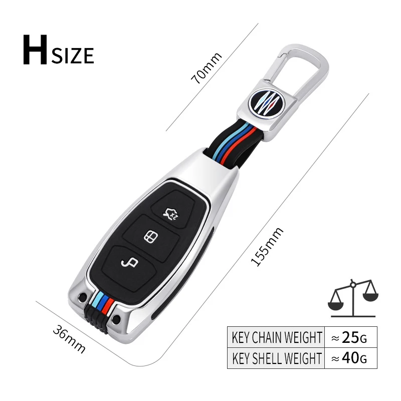 Car Key Case For Ford Fiesta Focus 3 4 Mondeo Ecosport Kuga ST Fob Remote Cover Holder Shell Bag Keychain Accessory Styling - купить по