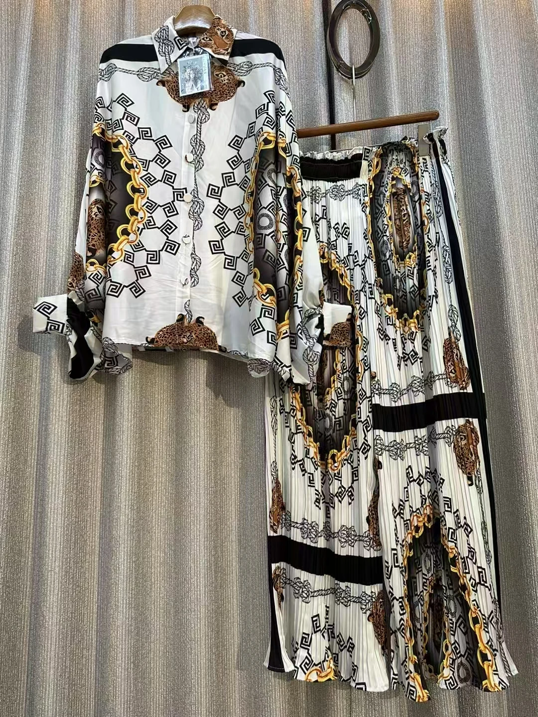 Новые модные пижамные комплекты с принтом для женщин комплект из двух предметов