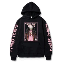 demon slayer anime hoodie pullovers tops long sleeve casual fashion cloth kimetsu no yaiba kamado print hooded sweatshirts