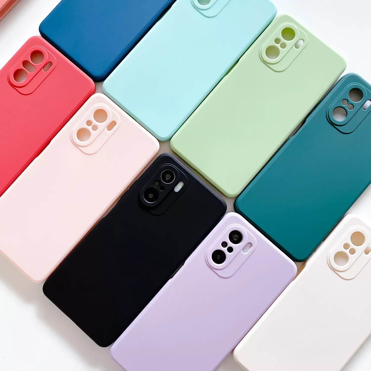

Lens Protection Square Silicone For Xiaomi Redmi Note 10 9S 9 9T 8 7 Pro Max Mi 11 10T Lite Pro Shockproof Matte Soft Cover