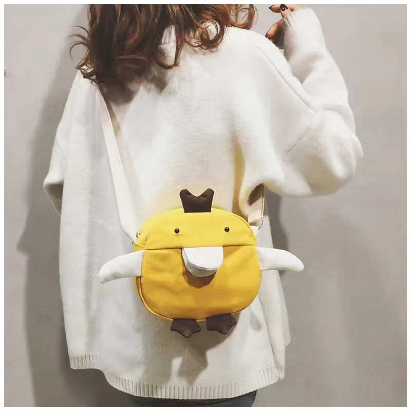 Mobile Phone Bags canvas crossbody bag For Women Cute Girl Small Duck Bag Female Casual Fashion Messenger Bag