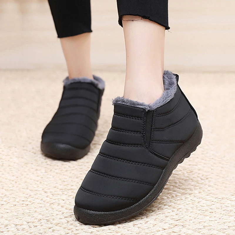 

Women Boots Snow Flat Women Shoes Slip On Platform Ladies Shoes Casual Ankle Boots Waterproof New Winter Shoes Women Botas Mujer