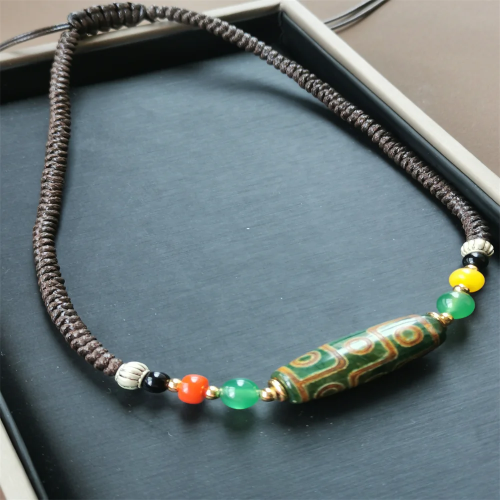 Богемное винтажное ожерелье ручной работы из бисера с натуральным агатом и