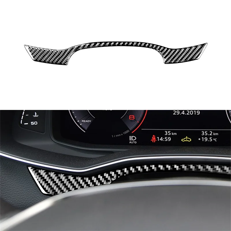 

For Audi A6LA7 2019 Dashboard Decoration Trim Sticker Decal Car Interior Accessories Carbon Fiber
