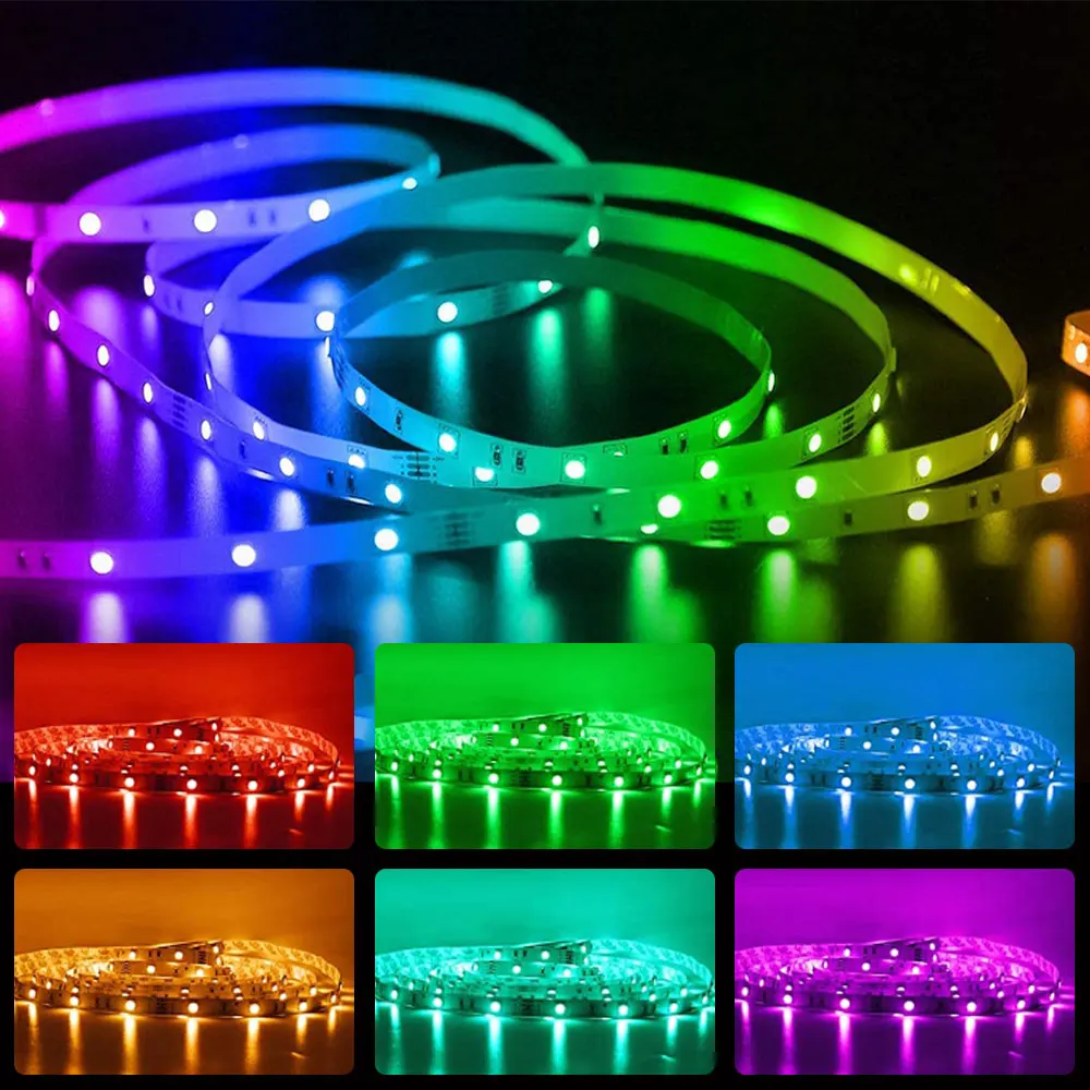 5050 RGB WIFI LED Strip Lights 20M Led Light Alexa Wifi Flexible Tape Diode Ribbon For Room Decoration BackLight TV |