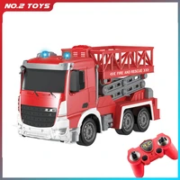 2 4g remote control fire truck radio controlled cars water jet ladder fire engine toys for boys kids gift rc truck rescue cars