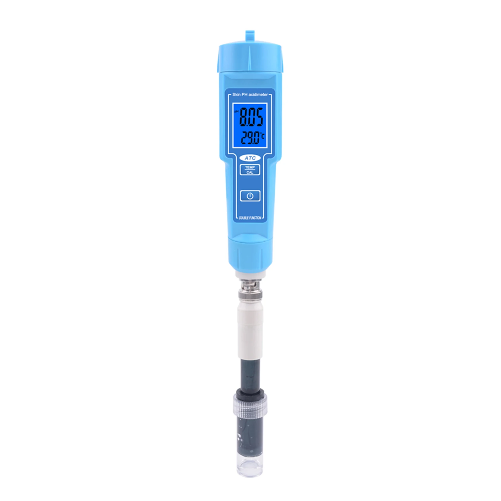 For Food Fruits Meat Acidity Meter PH Tester Measure Water Quality 0℃～50℃ 4×1.5V Backlit LCD Replaceable Probe