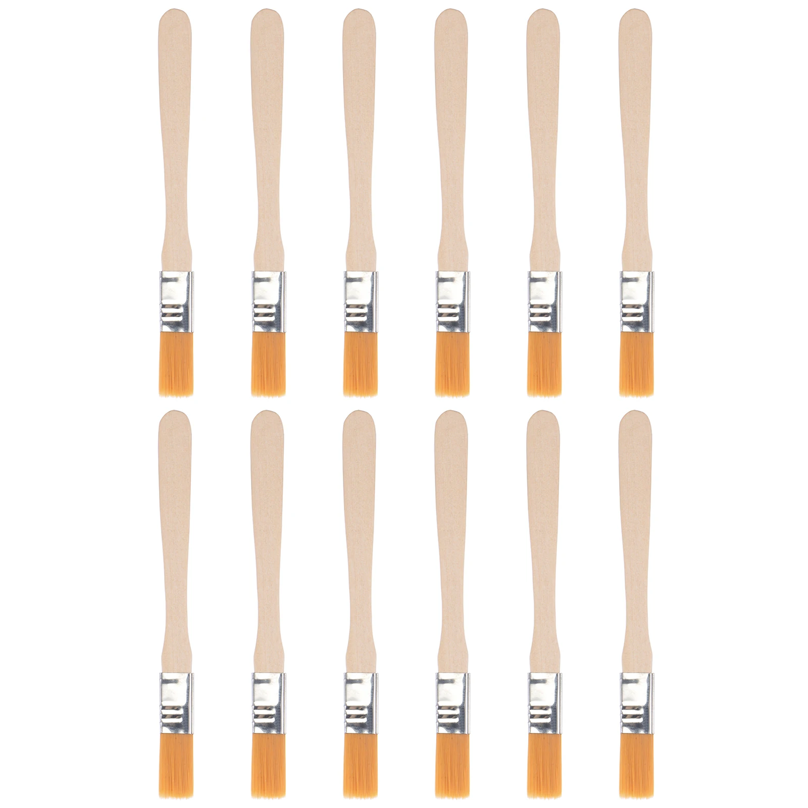 

Uxcell 5 "кисть для рисования шириной 0,5 дюйма, мягкая нейлоновая щетина с деревянной ручкой для стен, шкафов, заборов желтого цвета, 12 шт.