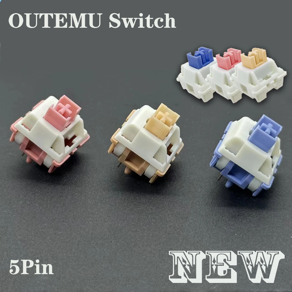 Outemu Switches Silent Cream Peach Mechanical Keyboard Switch 5Pin Linear Clicky Lemon Blue Yellow Custom RGB Gaming MX Switches