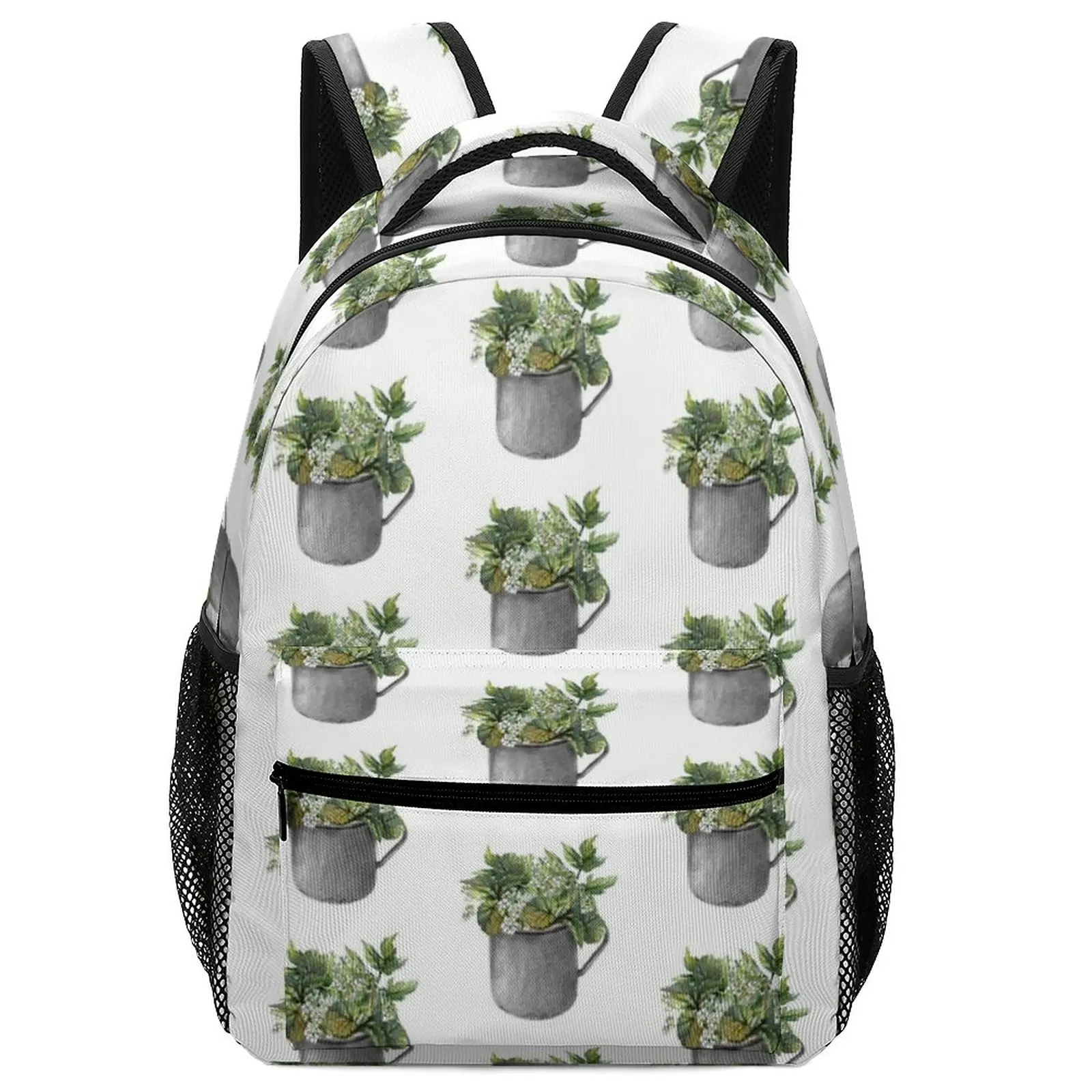 New Art Mug with Green Forest Growth Kids Girls School Girl Backpack Teenagers School Bag Backpacks For Men