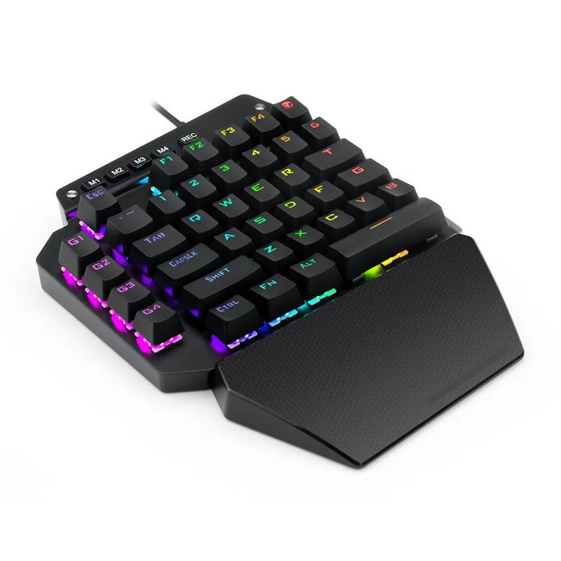 

K700 One-hand Mechanical Esports Game Keyboard Rgb Led Backlight Outemu Switch Macro Defines 44 Keys Keyboard Replaceable Axis