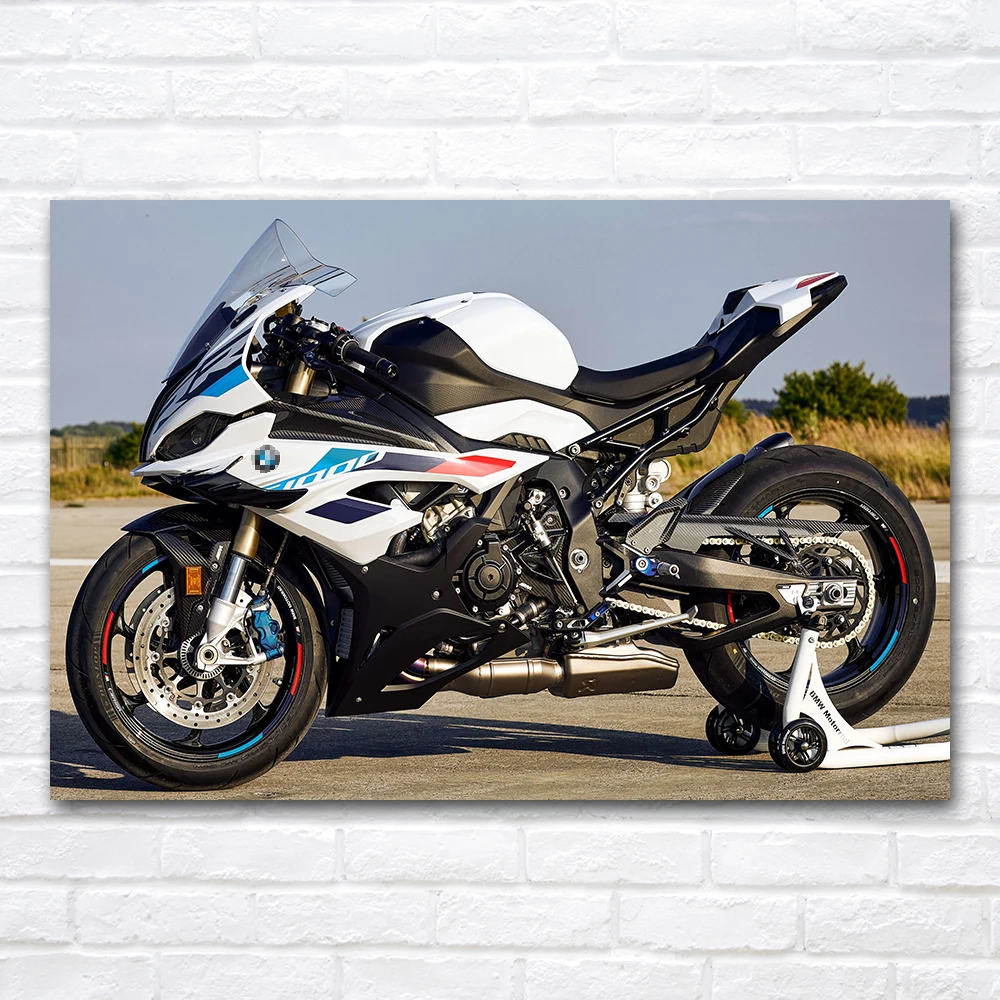 Фото Постер с изображением мотоциклов S 1000 RR, настенные художественные принты на холсте без рамы для декора дома, спальни, ванной комнаты №1
