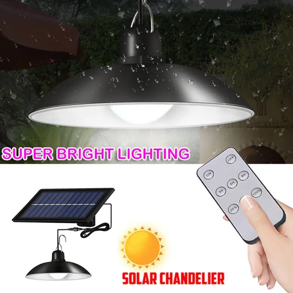 

Садовый подвесной светильник на солнечной батарее, уличная лампа с питанием от солнца, дождя, водонепроницаемое освещение для двора, дороги...