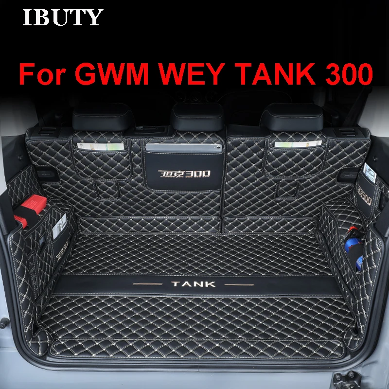 

Для GWM WEY TANK 300 2021-2023 коврики для багажника автомобиля, подкладка для груза, внутренняя Защитная крышка