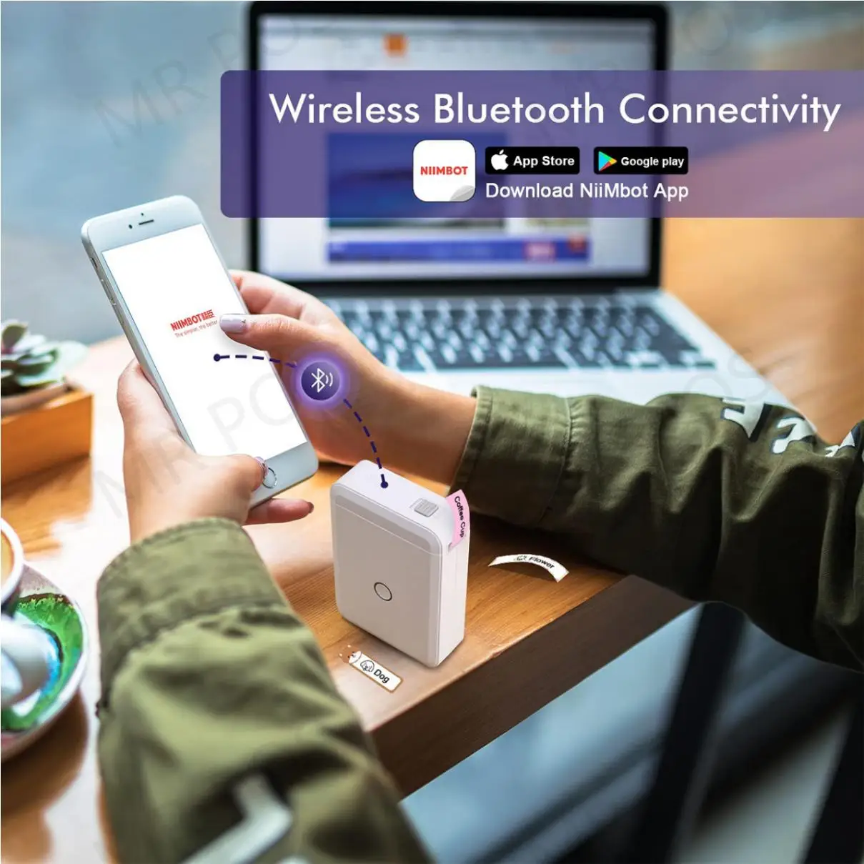Принтер для этикеток Niimbot D110 рулон бумаги мини-наклейка Wireless Bluetooth |