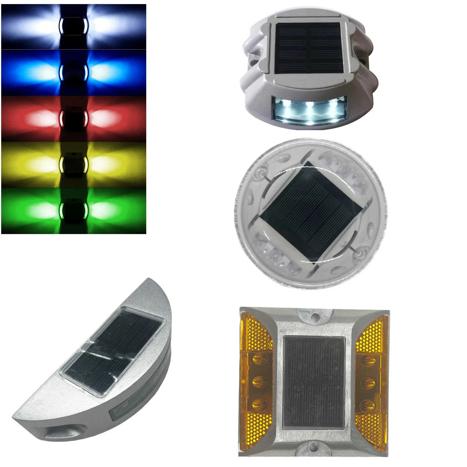 

Solar Power Reflector Deck Dock Road Lights Waterproof Outdoor Warning Step Lights for Parking Driveway Sidewalk Garden Pathway