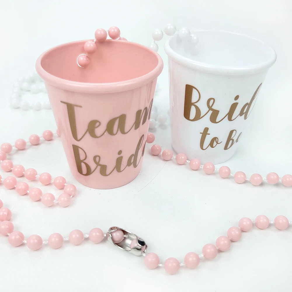 Ожерелье Для Подружки Невесты Розовые Пластиковые Чашки Из Бисера Аксессуар