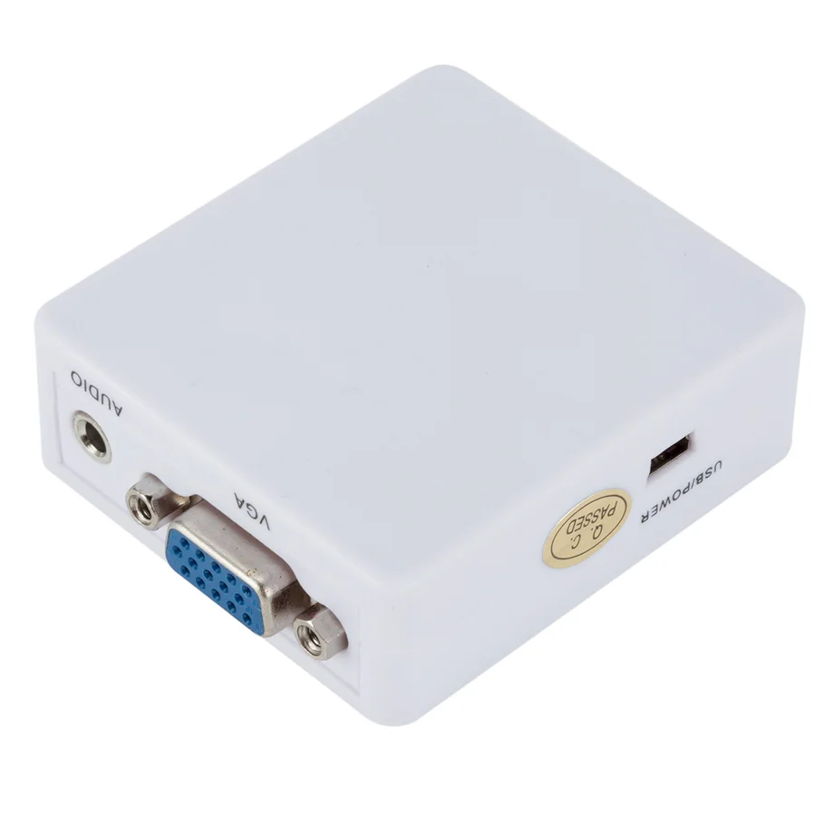 PzzPss портативный мини-преобразователь VGA в HDMI VGA2HDMI видеобокс аудио адаптер 1080P для