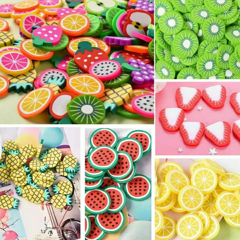 

20g 6MM Smiley Face Sliced Polymer Clay for DIY Crafts Colorful Tiny Cute plastic Beads klei Mud Particles Jewelry Accessories