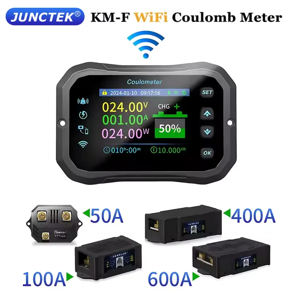 Фото KM105F KM110F KM140F KM160F KM-F Серия Wi-Fi Пульт дистанционного управления RV Кулонометр Электромобиль Свинцово-кислотная литиевая батарея Двунаправленная №1