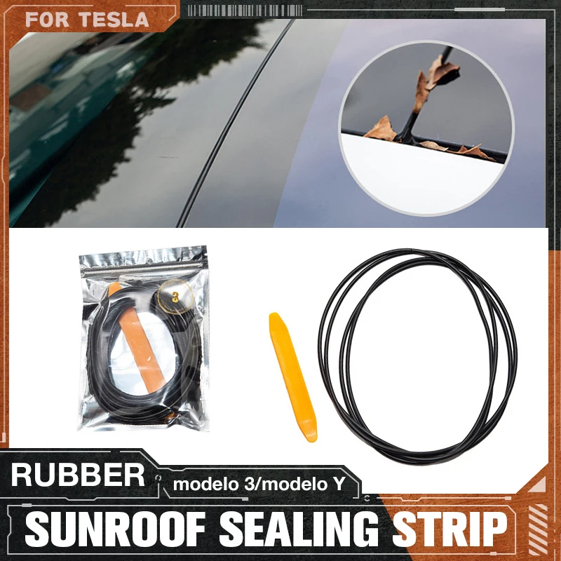 

For Tesla 3/Y Roof Sealing Strip Waterproof Rubber Strip Windshield Noise Reduction and Sound Insulation ring