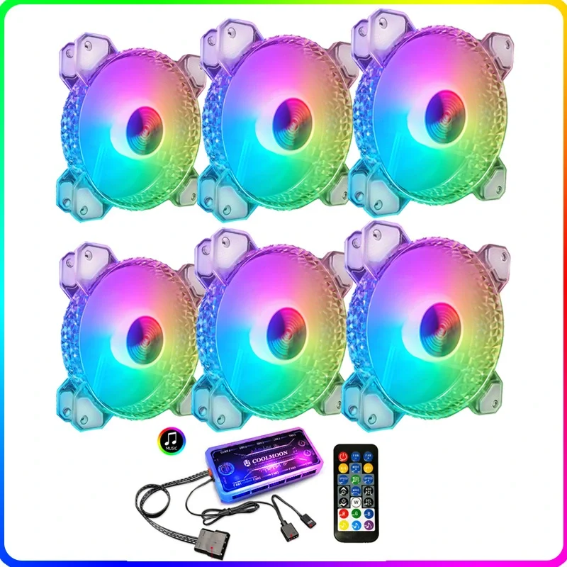 

Rgb Fan 12Cm Silent Diamond Aperture Computer Magic Argb Motherboard Synchronous Chassis Fan