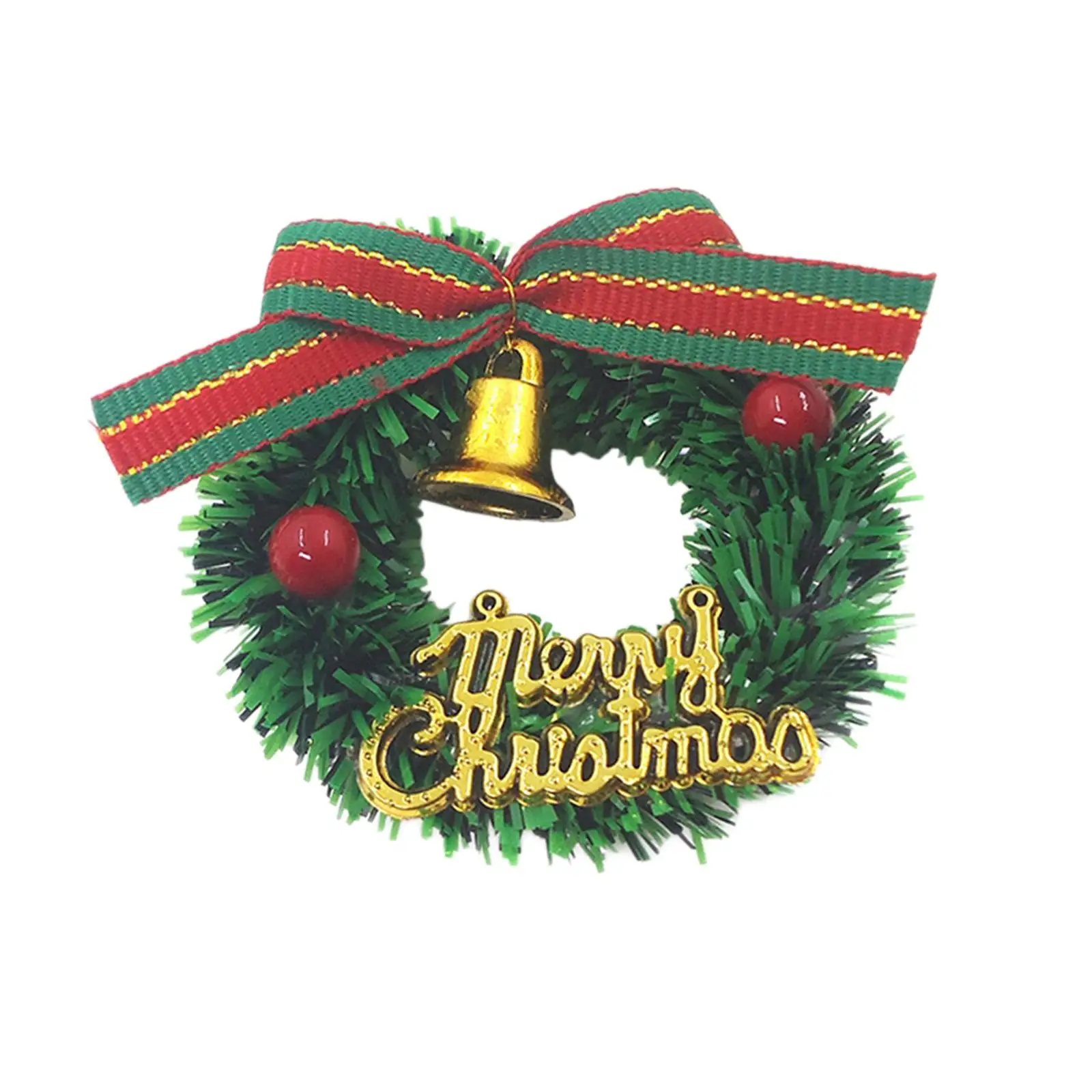 

Миниатюрный Рождественский венок, реквизит, Декор, праздничная игрушка, искусственная масштаб 1/12