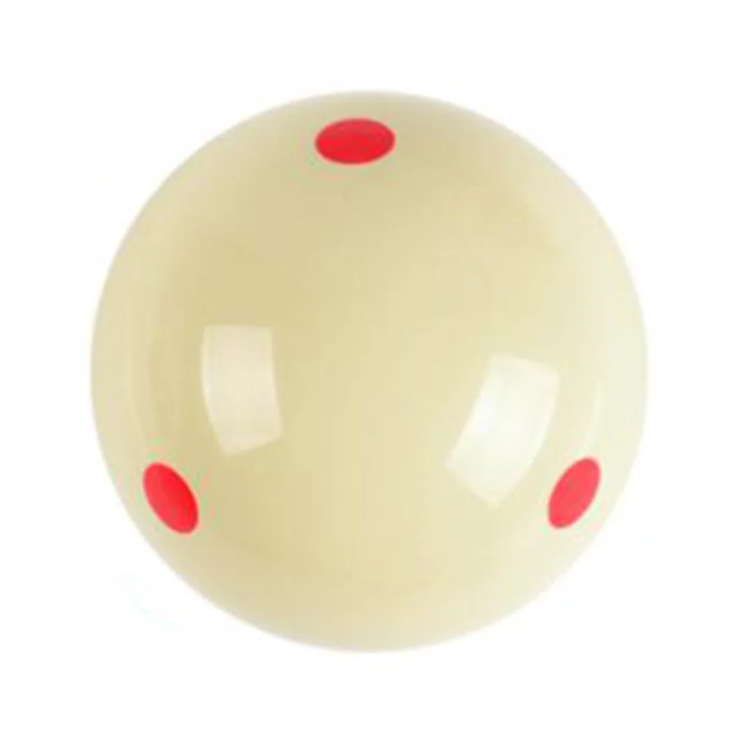 Resin Table Ball Roundness 6 Dot Cue Ball Pool-Billiard Practice Red Spot Pool Standard 2-1/4