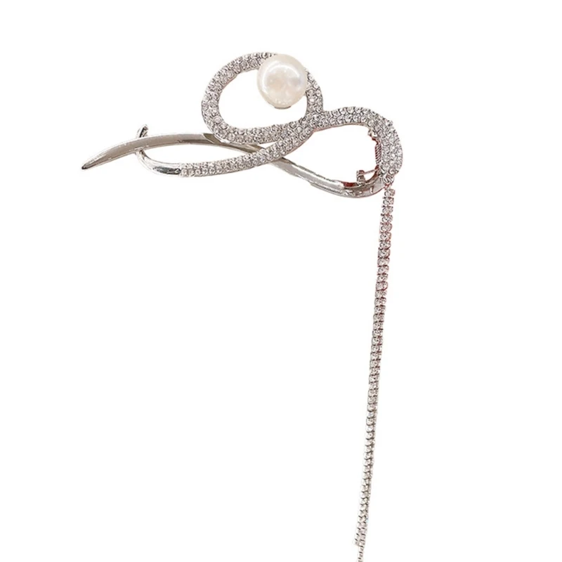 

MXMB блестящая заколка для волос в форме змеи, нескользящая заколка для невесты